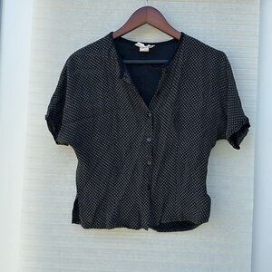 Black and White Patterned Button Down blouse.